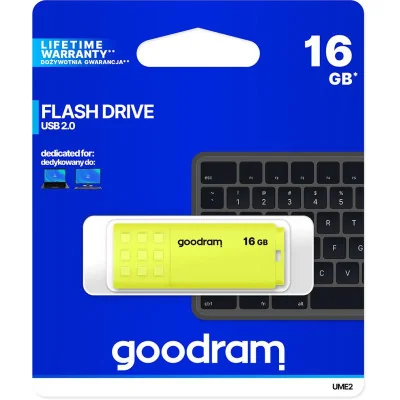 Pendrive GoodRAM 16GB UME2 yellow USB 2.0 - retail blister