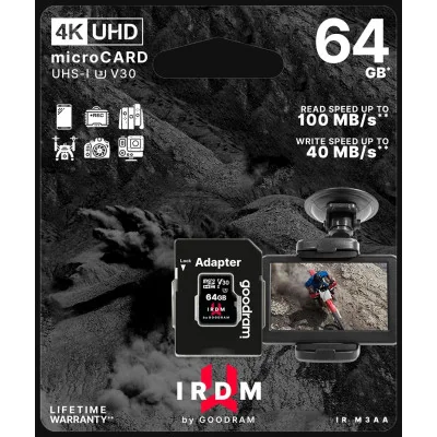 microSD 64GB CARD UHS I U3 + adapter - retail bliste